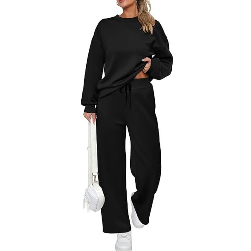 ✨New Arrival✨Round Neck Top Drawstring Pants 2-Piece Set-11