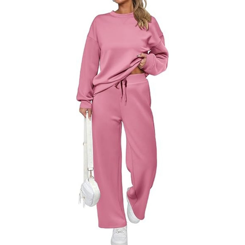 ✨New Arrival✨Round Neck Top Drawstring Pants 2-Piece Set-13