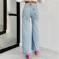 🔥Autumn new style 60% OFF🔥Women’s Rhinestone Ripped Straight-leg Jeans-9