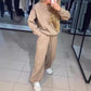 🍂Fall Specials 50% OFF🍂Women’s Round-neck Casual Sports Sweatshirt and Jogger Pants (2-piece Set)-3