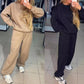 🍂Fall Specials 50% OFF🍂Women’s Round-neck Casual Sports Sweatshirt and Jogger Pants (2-piece Set)-5