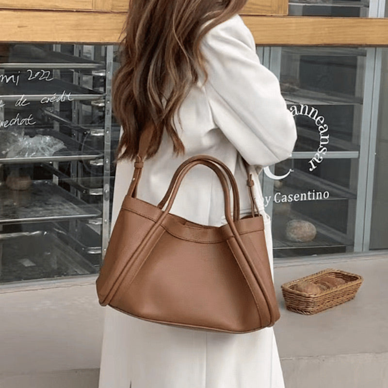 Super Large Capacity --44% OFF👜 Women's PU Leather Tote Bag with Matching Purse-1