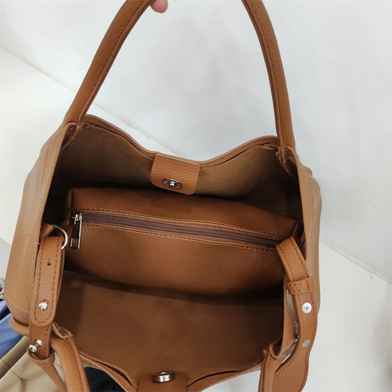 Super Large Capacity --44% OFF👜 Women's PU Leather Tote Bag with Matching Purse-5