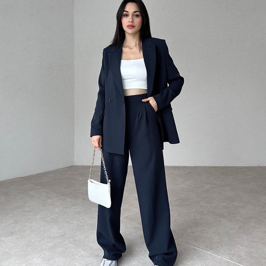 💕Hot Sale 55% OFF💕Women's Long 2-Piece Blazer Suit Set-3