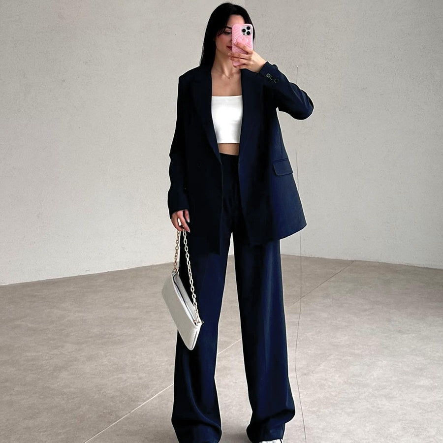 💕Hot Sale 55% OFF💕Women's Long 2-Piece Blazer Suit Set-11