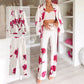 ✨New Arrival✨Women's Floral Print Long Sleeve Lapel Blazer & Pants Set-1