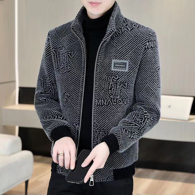 [Best Gift for Him] Men's Fashionable Warm and Casual Stand-up Collar Jacket-3