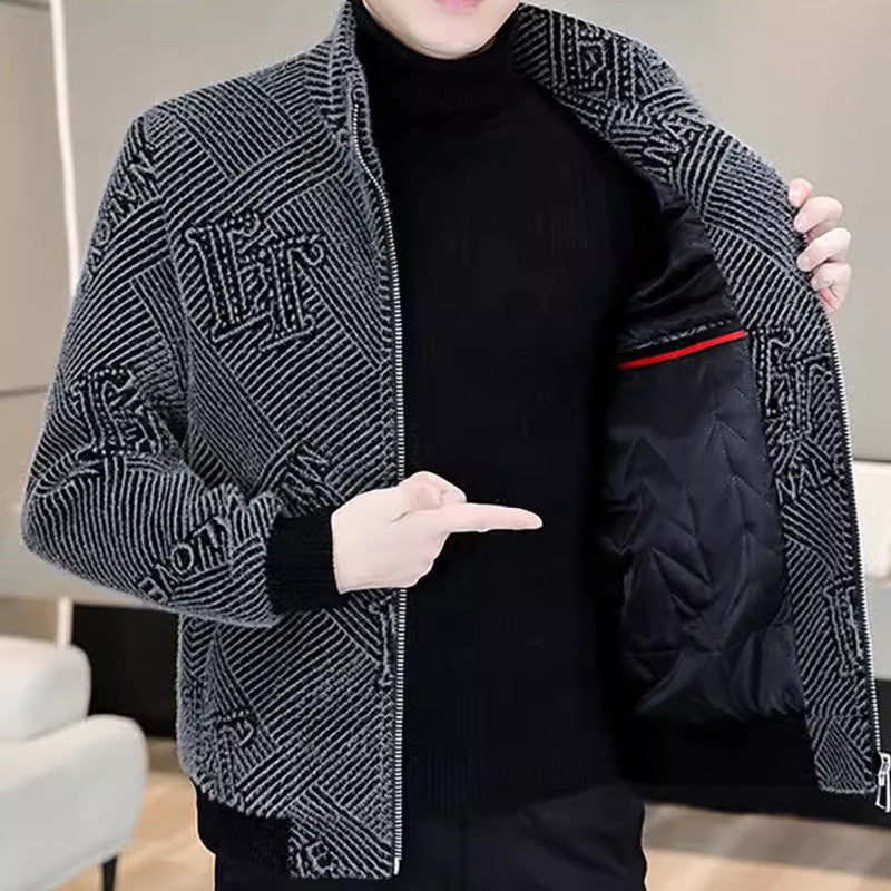 [Best Gift for Him] Men's Fashionable Warm and Casual Stand-up Collar Jacket-5