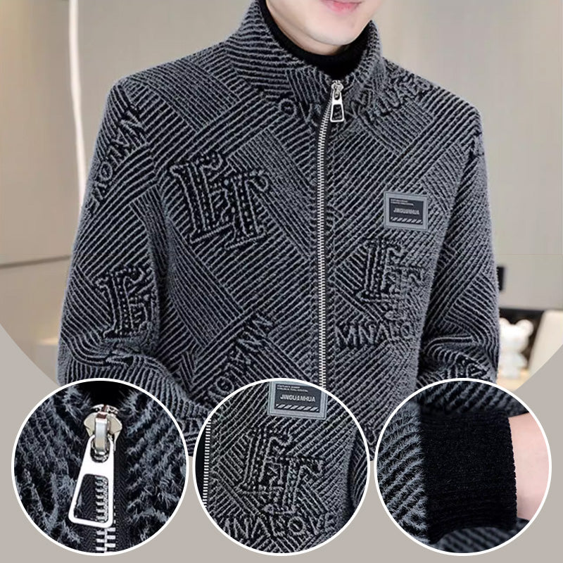 [Best Gift for Him] Men's Fashionable Warm and Casual Stand-up Collar Jacket-4