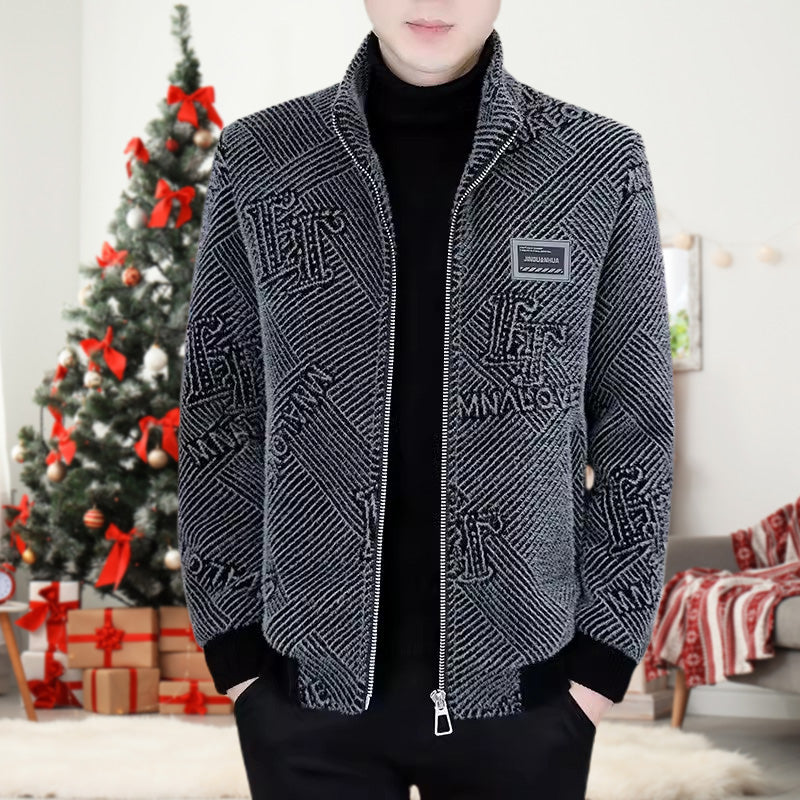 [Best Gift for Him] Men's Fashionable Warm and Casual Stand-up Collar Jacket-7