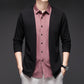 Men's Fake Two-Piece Striped Long-Sleeved Sweater-2