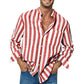 🌷Limited Time 58% OFF💞Men's Casual Stylish Striped Long-Sleeve Shirt-2