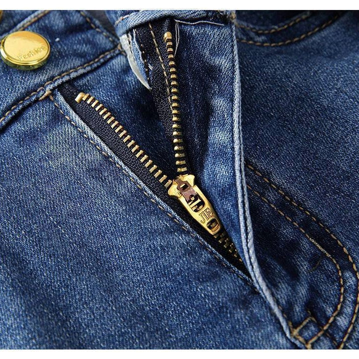 ✨New Arrival✨High-Waisted Flared Denim Jeans with Split Hem-6
