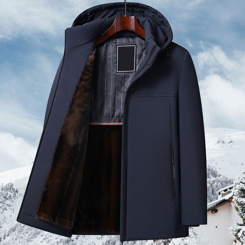 🥰Early Black Friday Offer🥰warm gift - Men's Warm Thickened Hooded Jacket-1