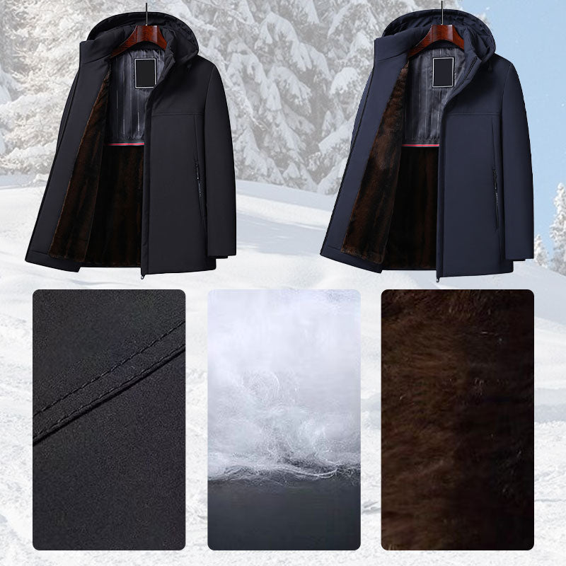 🥰Early Black Friday Offer🥰warm gift - Men's Warm Thickened Hooded Jacket-7