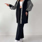 🌷Limited Time 43% OFF💞Balloon Sleeve Striped Knitwear Cardigan & Pants Two-piece Set-1