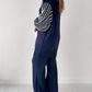 🌷Limited Time 43% OFF💞Balloon Sleeve Striped Knitwear Cardigan & Pants Two-piece Set-3
