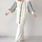 🌷Limited Time 43% OFF💞Balloon Sleeve Striped Knitwear Cardigan & Pants Two-piece Set-9
