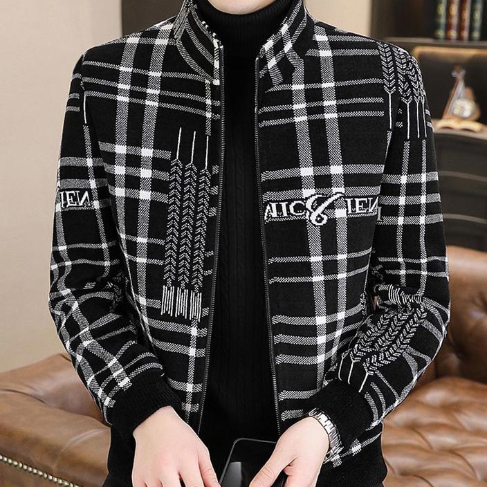 🌷Limited Time 59% OFF💞Men’s Stylish Padded Thick Tweed Jacket with Stand Collar-2