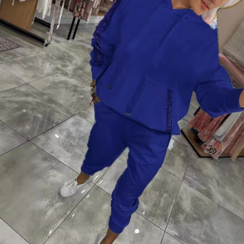 🌷Limited Time 47% OFF💞Women’s Drawstring Hooded Tops ＆ Pants 2-Piece Set-15