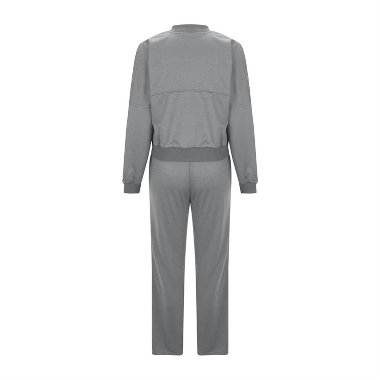 🍂Autumn discount 55%🍂Women's Long Sleeve Zip Coat Drawstring Sweatpants 2-Piece Sets-9