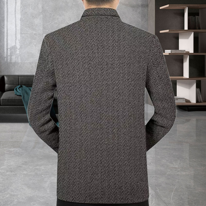 Casual Faux Tweed Blazer for Fall & Winter-2