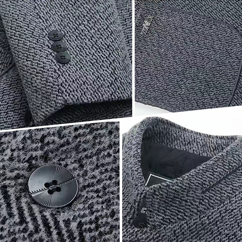 Casual Faux Tweed Blazer for Fall & Winter-5