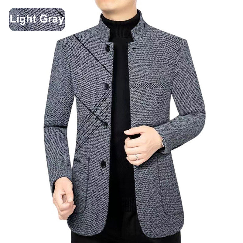 Casual Faux Tweed Blazer for Fall & Winter-7