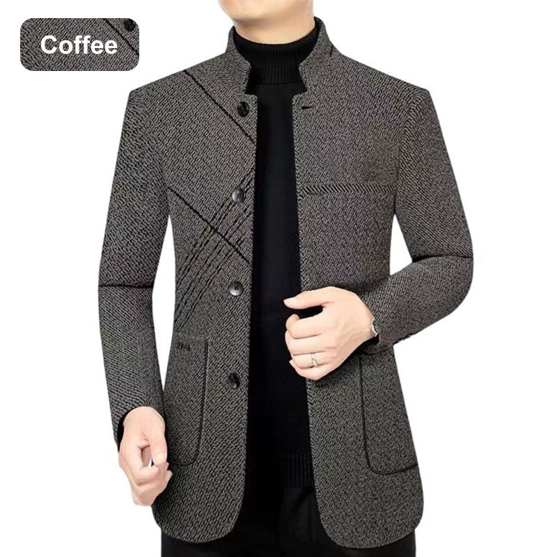Casual Faux Tweed Blazer for Fall & Winter-6