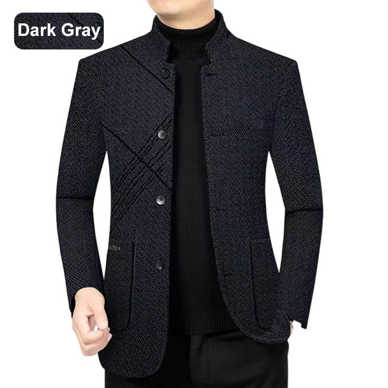 Casual Faux Tweed Blazer for Fall & Winter-8