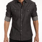 The Denim Western Zip Shirt-3