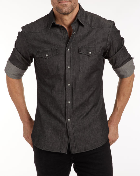 The Denim Western Zip Shirt-6