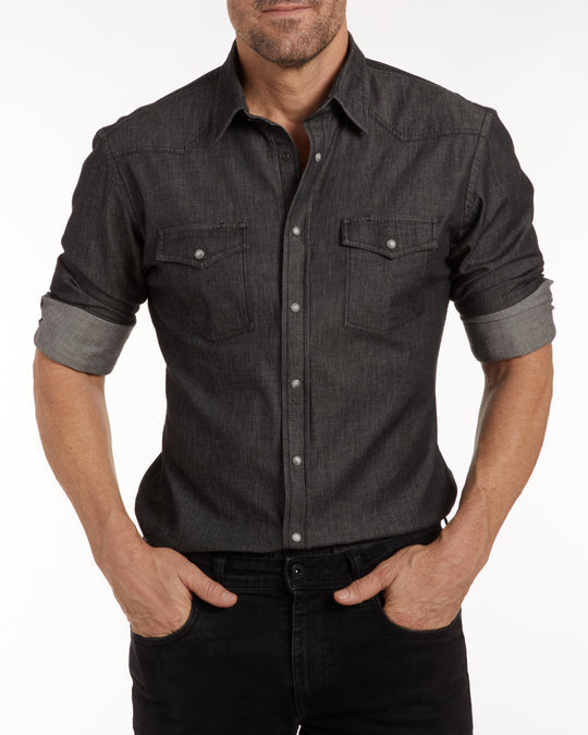 The Denim Western Zip Shirt-5