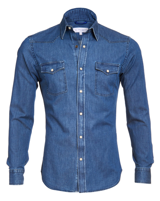 The Denim Western Zip Shirt-8