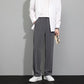 SPRING SUMMER ICE SILK STRAIGHT LEG PANTS-1