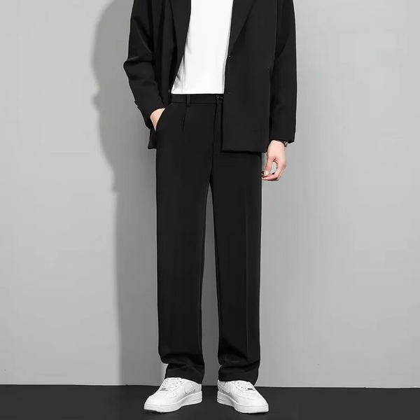 SPRING SUMMER ICE SILK STRAIGHT LEG PANTS-8