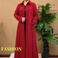 🌷Limited Time 50% OFF💞Women's Autumn Printed Button-Down Long Trench Coat-6