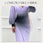 ✨New Arrival✨Women’s Gradient Off Shoulder Slit Long Dress-4