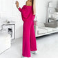 🍁Autumn New Releases🍁Women's Solid Color Drop Shoulder Pullover and Loose Pants Set-8
