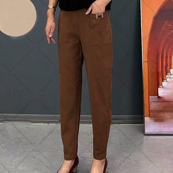 ✨New Arrival✨Women's Elastic Waist Cotton Pants-5