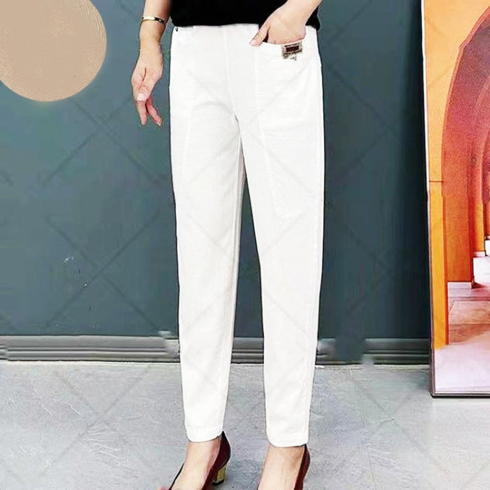 ✨New Arrival✨Women's Elastic Waist Cotton Pants-8