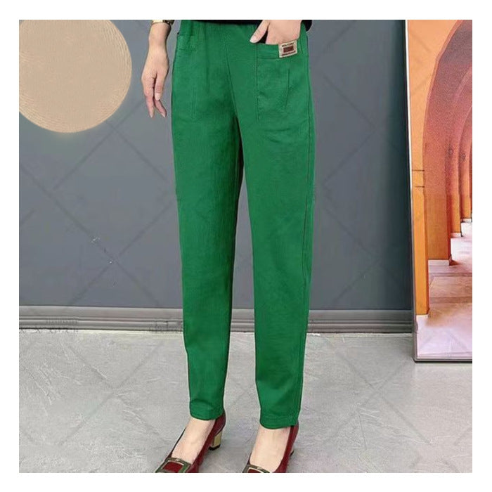 ✨New Arrival✨Women's Elastic Waist Cotton Pants-9