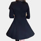 🍁New for autumn✨Women’s Elegant Half-zip Round Neck Dress in Solid Color-1
