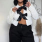 ✨New Arrival✨Gift Choice - Women's Tie Front Long Sleeve Sequin Short Jacket-4