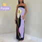 Jaime Abstract Floral Print Elasticated Off Shoulder Vacation Loose Maxi Dress-11