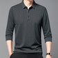 ✨New Arrival✨Men's Business Casual Lapel Long Sleeve T-Shirt-2