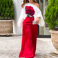Women's Pants and Off-the-Shoulder Top Two-Piece Set-1