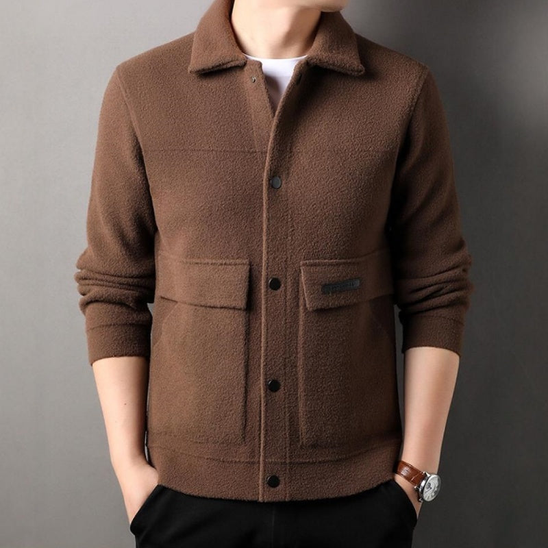🔥HOT Sale🔥 Men's Trendy Solid Color Lapel Short Coat-1