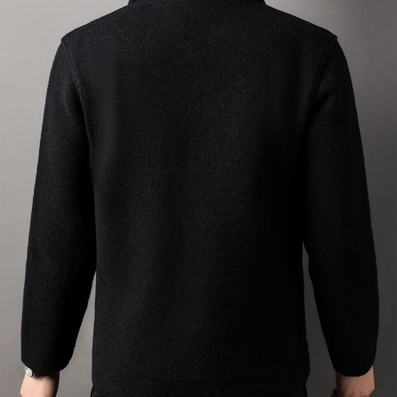 🔥HOT Sale🔥 Men's Trendy Solid Color Lapel Short Coat-2