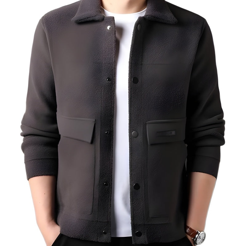 🔥HOT Sale🔥 Men's Trendy Solid Color Lapel Short Coat-7